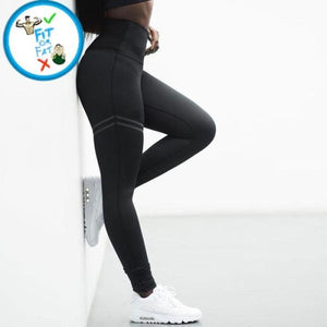 Leggings Push Up Black Line / S