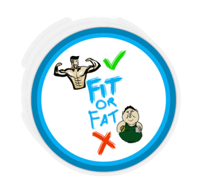 stickers with the fitorfat logo sticker